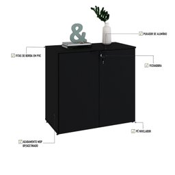 Armário Baixo com 2 Portas 75cm X 80cm X 42cm - 6