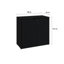 Ver imagem 4 de Armário Baixo com 2 Portas 75cm x 80cm x 42cm Preto