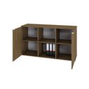 Ver imagem 2 de Armário Baixo com 2 Portas e Nicho 75cm x 135cm x 42cm Marrom/Vermont Oak/Branco