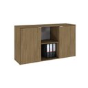 Ver imagem 3 de Armário Baixo com 2 Portas e Nicho 75cm x 135cm x 42cm Marrom/Vermont Oak/Branco