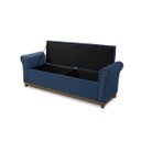 Ver imagem 5 de Baú para Quarto Cama Box Queen Size Grécia Madeira Estofado:azul