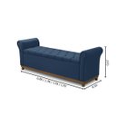 Ver imagem 4 de Baú para Quarto Cama Box Queen Size Grécia Madeira Estofado:azul