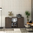 Ver imagem 7 de Armário Baixo com 2 Portas e Nicho 75cm x 135cm x 42cm Marrom/Terracota/Branco