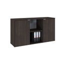 Ver imagem 3 de Armário Baixo com 2 Portas e Nicho 75cm x 135cm x 42cm Marrom/Terracota/Branco
