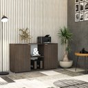 Ver imagem 1 de Armário Baixo com 2 Portas e Nicho 75cm x 135cm x 42cm Marrom/Terracota/Branco