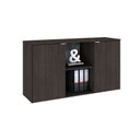 Ver imagem 5 de Armário Baixo com 2 Portas e Nicho 75cm x 135cm x 42cm Marrom/Terracota/Branco
