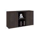 Ver imagem 5 de Armário Baixo com 2 Portas e Nicho 75cm x 135cm x 42cm Marrom/Terracota/Preto