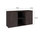 Ver imagem 4 de Armário Baixo com 2 Portas e Nicho 75cm x 135cm x 42cm Marrom/Terracota/Preto