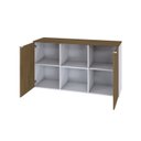 Ver imagem 2 de Armário Baixo com 2 Portas e Nicho 75cm x 135cm x 42cm Branco/Vermont Oak