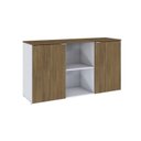 Ver imagem 3 de Armário Baixo com 2 Portas e Nicho 75cm x 135cm x 42cm Branco/Vermont Oak