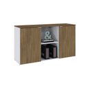 Ver imagem 5 de Armário Baixo com 2 Portas e Nicho 75cm x 135cm x 42cm Branco/Vermont Oak