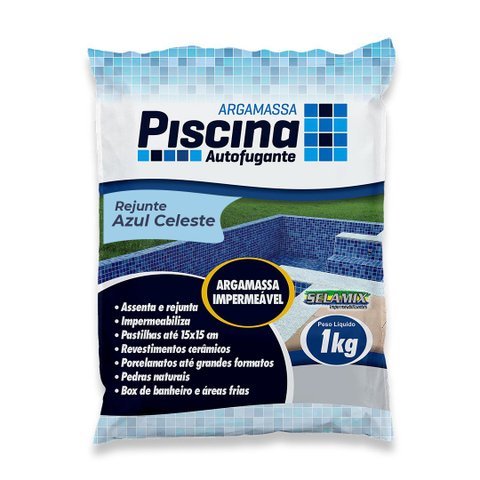 Rejunte Piscina Impermeável Cor Azul Celeste 1kg