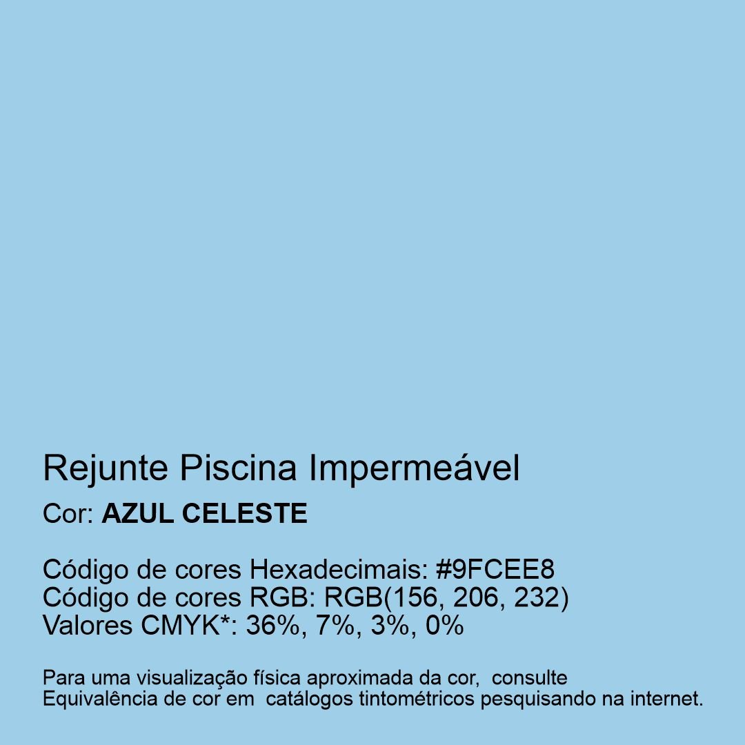 Rejunte Piscina Impermeável Cor Azul Celeste 1kg - 2