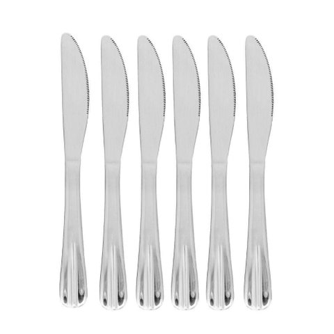 Conjunto 6 Facas para Sobremesa em Aço Inox Positano Lyor 19x2cm