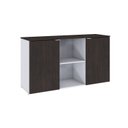 Ver imagem 3 de Armário Baixo com 2 Portas e Nicho 75cm x 135cm x 42cm Branco/Terracota