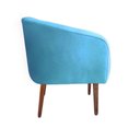 Ver imagem 2 de Poltrona Estela Tresse Suede Azul Turquesa - Dominic Decor