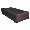 Ver imagem 4 de Cama Box Baú Blindado Solteirão Homequeen Suede Marrom 41x96x203