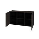 Ver imagem 2 de Armário Baixo com 2 Portas e Nicho 75cm x 135cm x 42cm Preto/Terracota