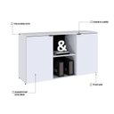 Ver imagem 6 de Armário Baixo com 2 Portas e Nicho 75cm x 135 cm X 42cm Branco