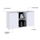 Ver imagem 6 de Armário Baixo com 2 Portas e Nicho 75cm X 135 Cm X 42cm