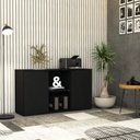 Ver imagem 7 de Armário Baixo com 2 Portas e Nicho 75cm x 135cm x 42cm Preto