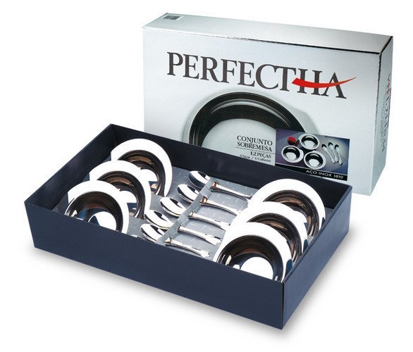 Conjunto Sobremesa Perfectha 12 Peças 12,5X12,5X3,5Cm Zanella - 1