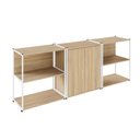 Ver imagem 3 de Armário para Escritório e 2 Estantes Industriais F5 Office Cor:macadâmia com Branco