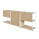 Ver imagem 5 de Armário para Escritório e 2 Estantes Industriais F5 Office Cor:macadâmia com Branco