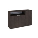 Ver imagem 3 de Armário Aparador com 3 Portas e Nicho 89,5cm x 135cm x 42cm Marrom/Terracota/Branco