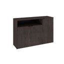 Ver imagem 3 de Armário Aparador com 3 Portas e Nicho 89,5cm x 135cm x 42cm Marrom/Terracota/Preto