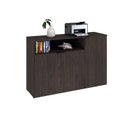 Ver imagem 5 de Armário Aparador com 3 Portas e Nicho 89,5cm x 135cm x 42cm Marrom/Terracota/Preto