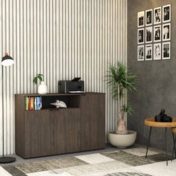 Armário Aparador com 3 Portas e Nicho 89,5cm X 135cm X 42cm - 7