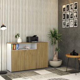 Armário Aparador com 3 Portas e Nicho 89,5cm X 135cm X 42cm - 7