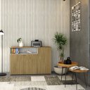 Ver imagem 1 de Armário Aparador com 3 Portas e Nicho 89,5cm X 135cm X 42cm