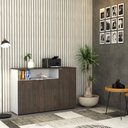 Ver imagem 7 de Armário Aparador com 3 Portas e Nicho 89,5cm x 135cm x 42cm Branco/Terracota