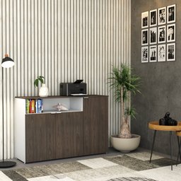 Armário Aparador com 3 Portas e Nicho 89,5cm X 135cm X 42cm - 7