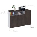 Ver imagem 6 de Armário Aparador com 3 Portas e Nicho 89,5cm x 135cm x 42cm Branco/Terracota