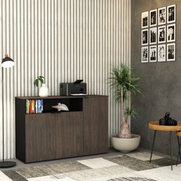 Armário Aparador com 3 Portas e Nicho 89,5cm X 135cm X 42cm - 7
