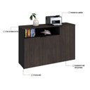 Ver imagem 6 de Armário Aparador com 3 Portas e Nicho 89,5cm X 135cm X 42cm