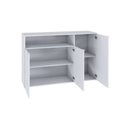 Ver imagem 2 de Armário Aparador com 3 Portas e Nicho 89,5cm x 135cm x 42cm Branco