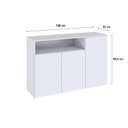Ver imagem 4 de Armário Aparador com 3 Portas e Nicho 89,5cm x 135cm x 42cm Branco
