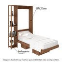Ver imagem 2 de Cama Articulada Solteiro 193x128,5cm C/ Nichos e Prateleiras Amendoa Cm8013 Tecno Mobili