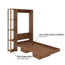 Ver imagem 4 de Cama Articulada Solteiro 193x128,5cm C/ Nichos e Prateleiras Amendoa Cm8013 Tecno Mobili