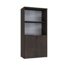 Ver imagem 3 de Armário Alto Estante com 2 Portas 160cm x 80cm x 42cm Marrom/Terracota/Branco