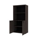 Ver imagem 2 de Armário Alto Estante com 2 Portas 160cm x 80cm x 42cm Marrom/Terracota/Preto
