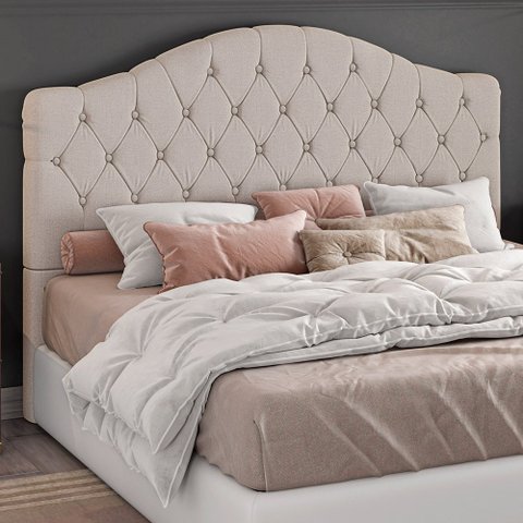 Cabeceira para Cama Box Casal 140cm Balence Bouclé Suave Bege - Sallar Home
