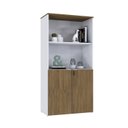 Ver imagem 5 de Armário Alto Estante com 2 Portas 160cm x 80cm x 42cm Branco/Vermont Oak