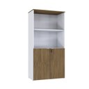 Ver imagem 3 de Armário Alto Estante com 2 Portas 160cm x 80cm x 42cm Branco/Vermont Oak
