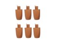 Ver imagem 1 de Kit com 6 Pés para Multiusos Guarda Roupas 7cm Mari Caramelo