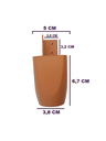 Ver imagem 2 de Kit com 6 Pés para Multiusos Guarda Roupas 7cm Mari Caramelo